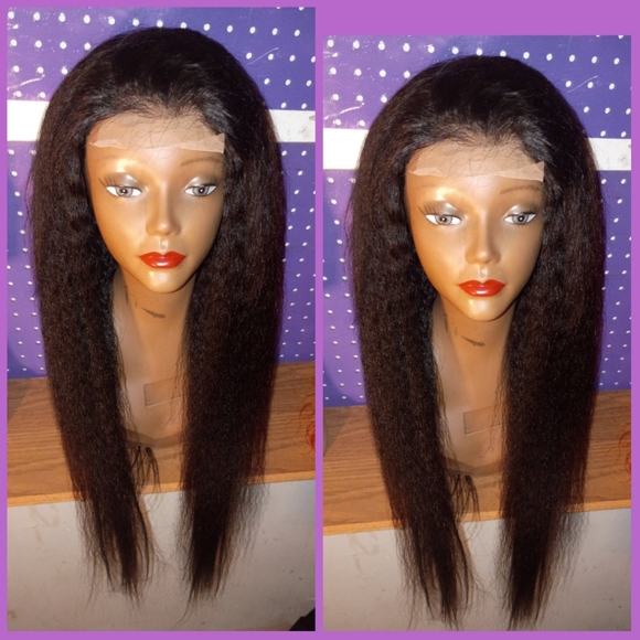 SOLD! 28" Brazilian Virgin Kinky Straight Glueless 5x5 Human Hair Wig - Picture 5 of 5